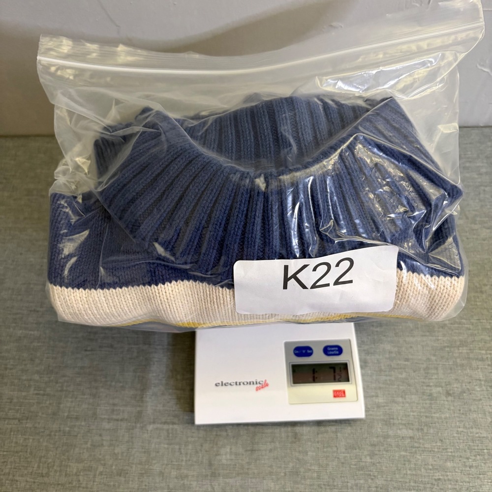 Polo Ralph Lauren Sweater Mens L Blue Multi Color Stripe Vintage Turtleneck Knit - Picture 11 of 11